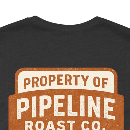 Rusty Vintage Pipeline Roast Co. Industrial Seal Tee – Rugged Workwear Style Coffee Shirt