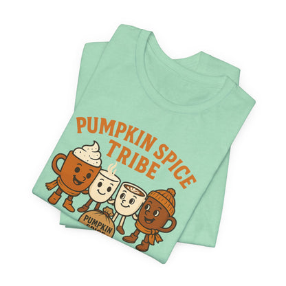 Pumpkin Spice Tribe Tee, Fall T-Shirt, Coffee Lover Gift, Unisex Shirt, Autumn Apparel, Pumpkin Spice Shirt