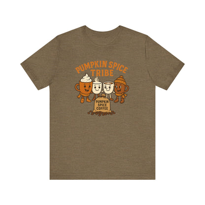 Pumpkin Spice Tribe Tee, Fall T-Shirt, Coffee Lover Gift, Unisex Shirt, Autumn Apparel, Pumpkin Spice Shirt