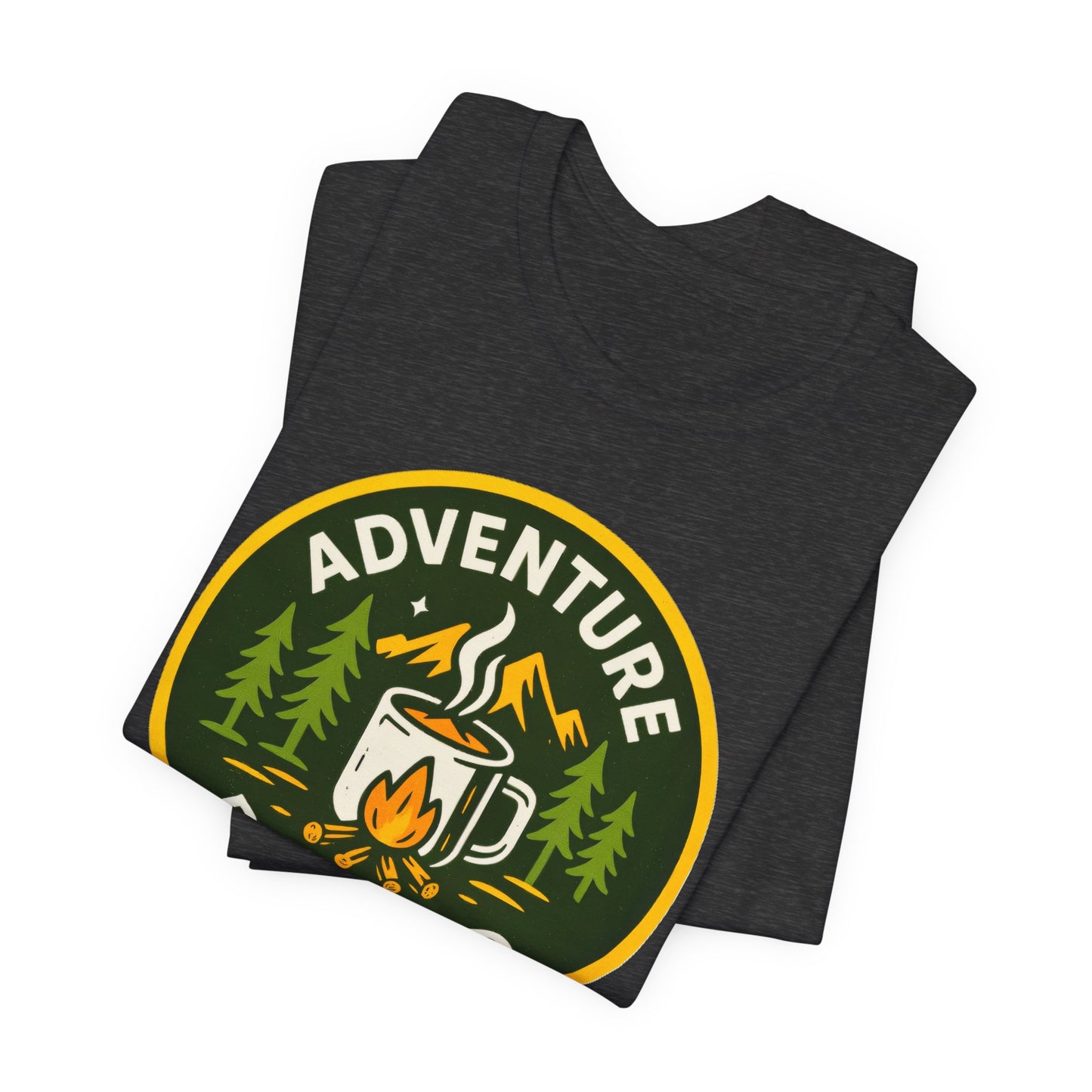 Adventure Roasted Tee - Unisex Short Sleeve Shirt, Outdoor Apparel, Camping Gift, Coffee Lover T-Shirt, Fun Adventure Wear
