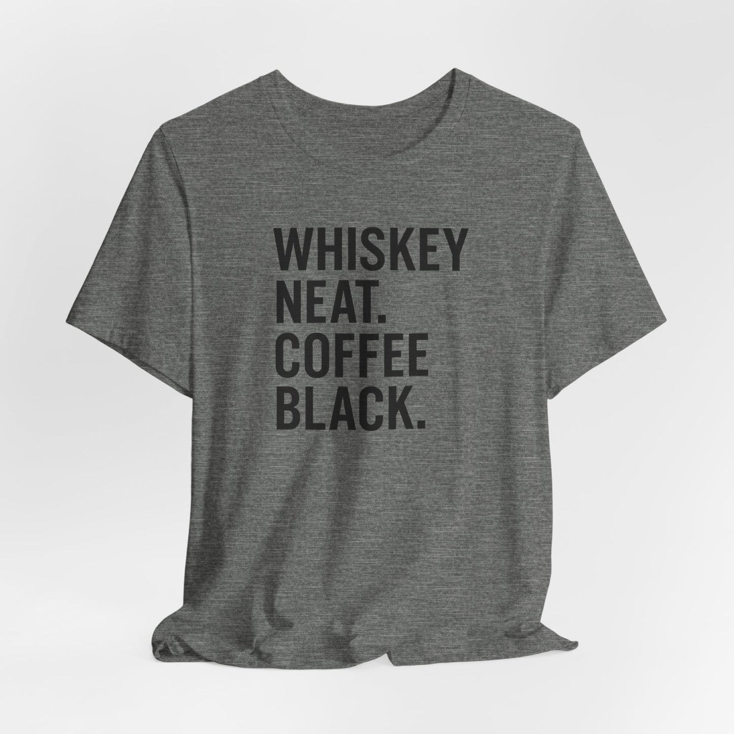 Whiskey and Coffee Graphic Tee - Perfect for Coffee Lovers, Gift Idea for Men and Women, Casual Wear, Birthday, Everyday Style
