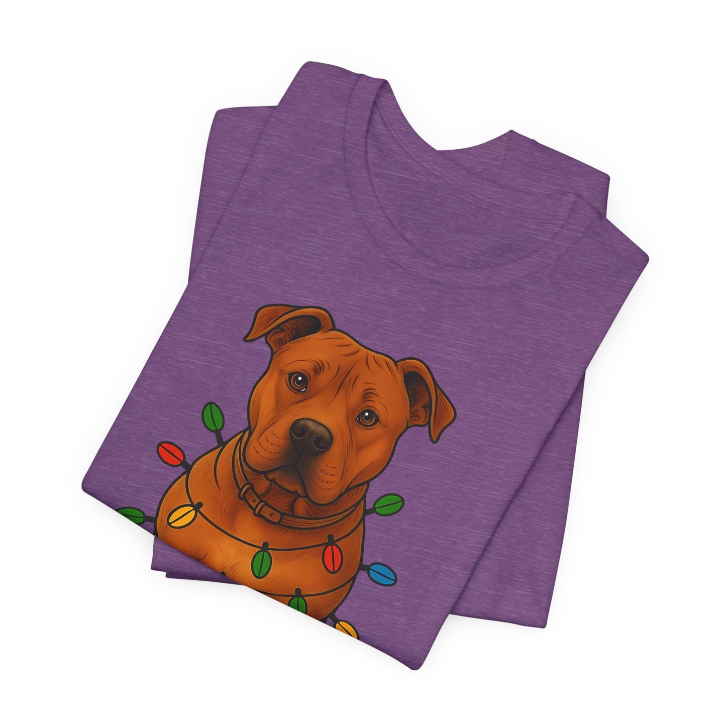 Festive Dog Lover Tee, Holiday T-Shirt, Pet Owner Gift, Christmas Apparel, Unisex Short Sleeve Shirt, Cute Dog Shirt