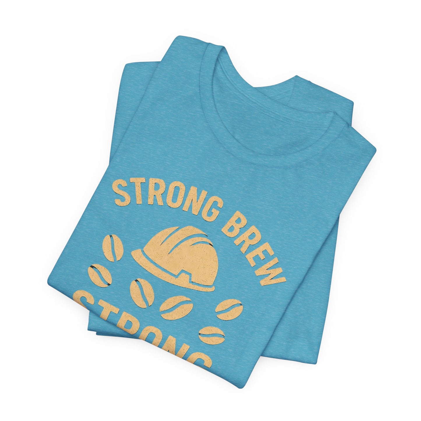 Strong Brew Crew Tee - Unisex T-Shirt for Coffee Lovers, Casual Wear, Work Apparel, Gift for Dad, Men’s Fashion