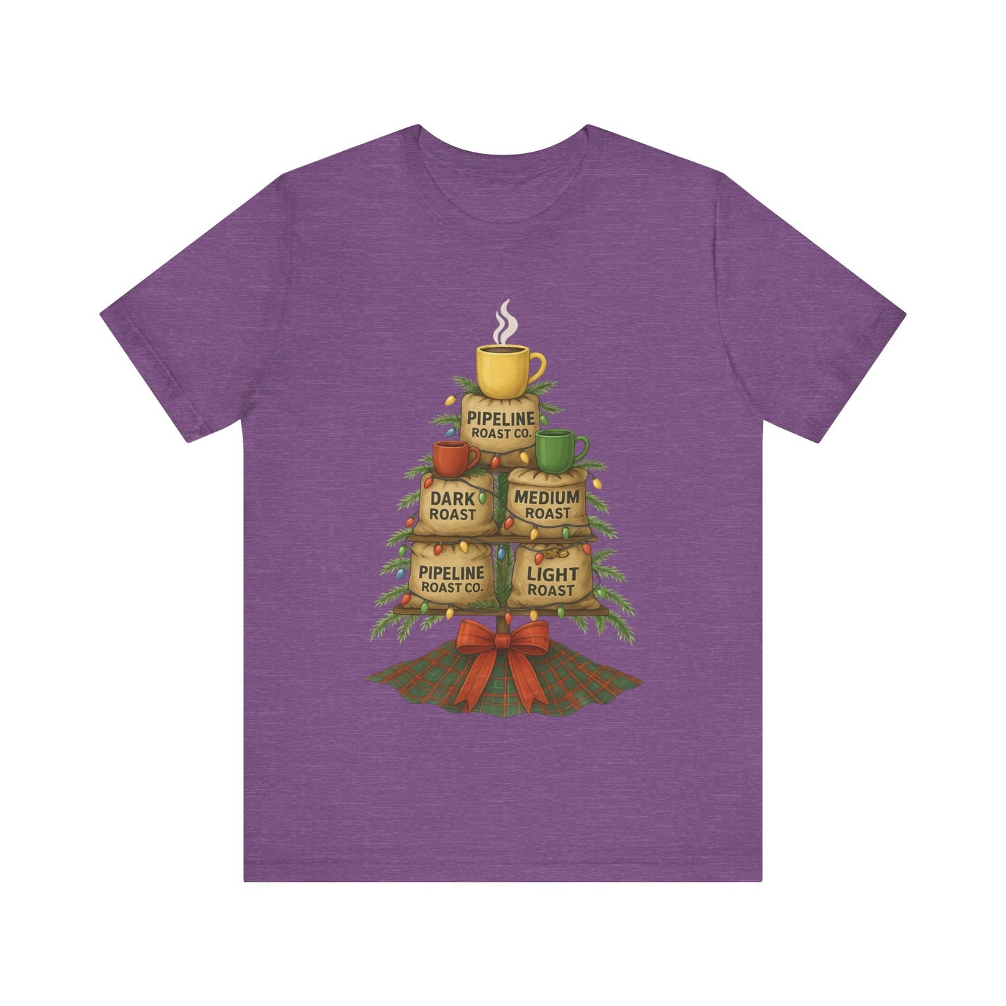 Coffee Lover's Tee, Unisex Short Sleeve T-Shirt, Christmas Gift, Coffee Themed Apparel, Cozy Vibes, Holiday Celebrations