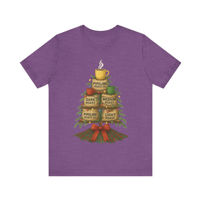 Coffee Lover's Tee, Unisex Short Sleeve T-Shirt, Christmas Gift, Coffee Themed Apparel, Cozy Vibes, Holiday Celebrations