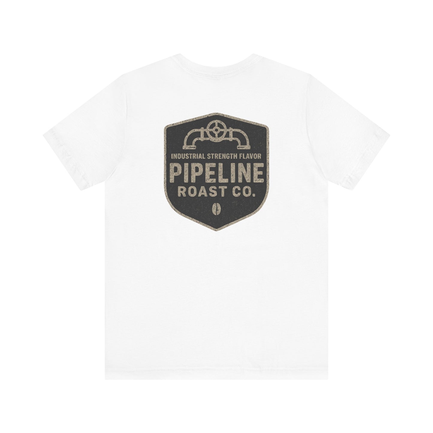 Vintage Pipeline Roast Co. Industrial Emblem T-Shirt – Distressed Workwear Coffee Tee