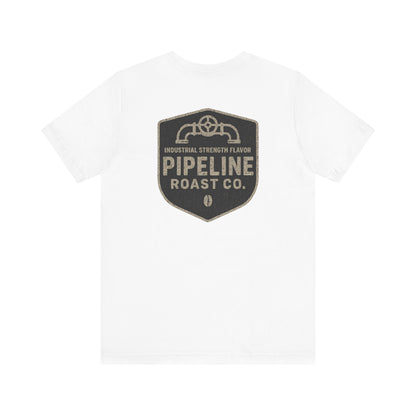 Vintage Pipeline Roast Co. Industrial Emblem T-Shirt – Distressed Workwear Coffee Tee