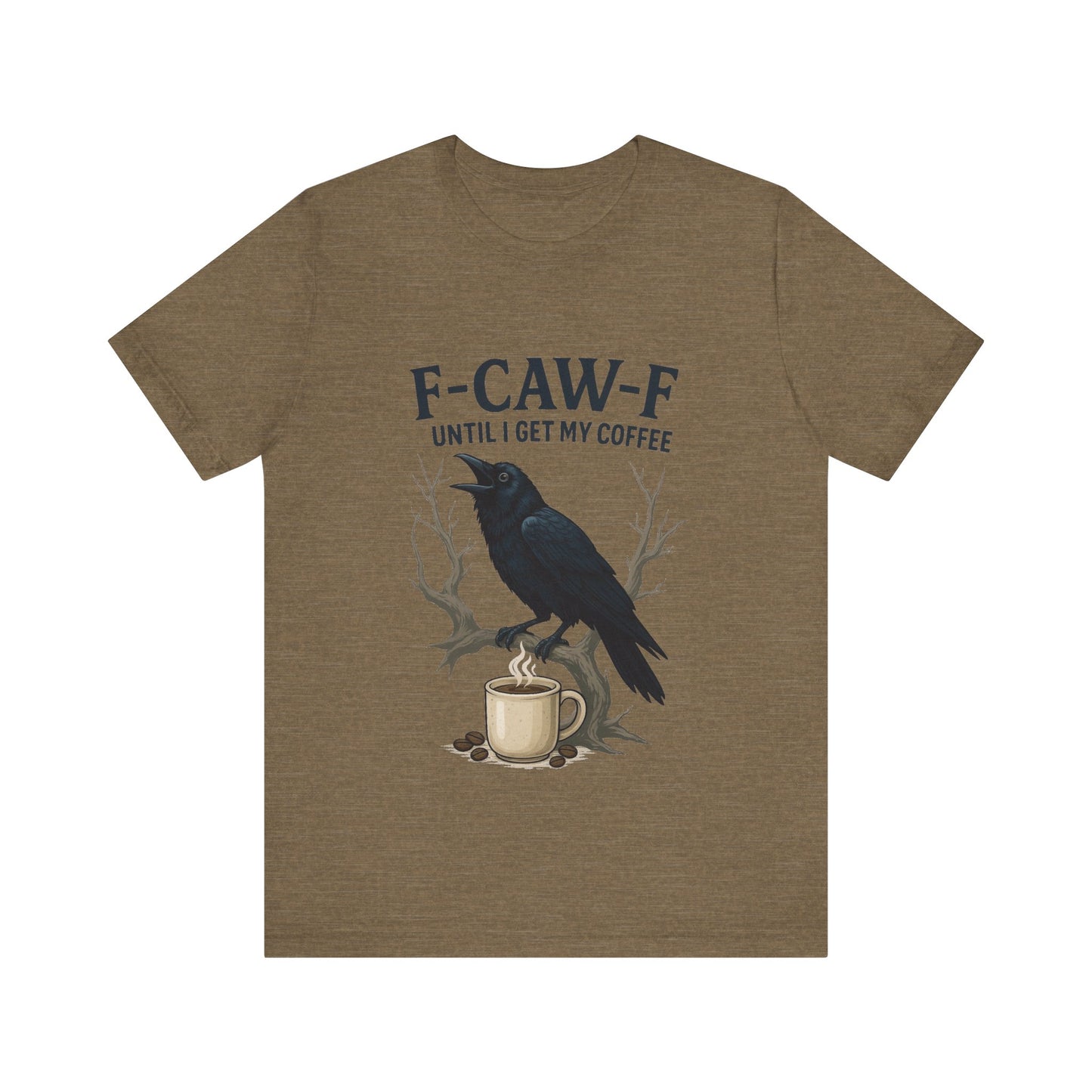 Coffee Lover's Tee, Unisex T-Shirt, Funny Gift, Crow Graphic Tee, Coffee Enthusiast Shirt, Unique Coffee Apparel