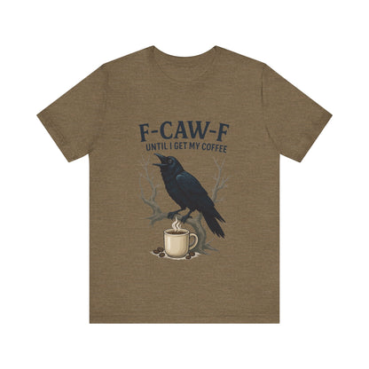 Coffee Lover's Tee, Unisex T-Shirt, Funny Gift, Crow Graphic Tee, Coffee Enthusiast Shirt, Unique Coffee Apparel