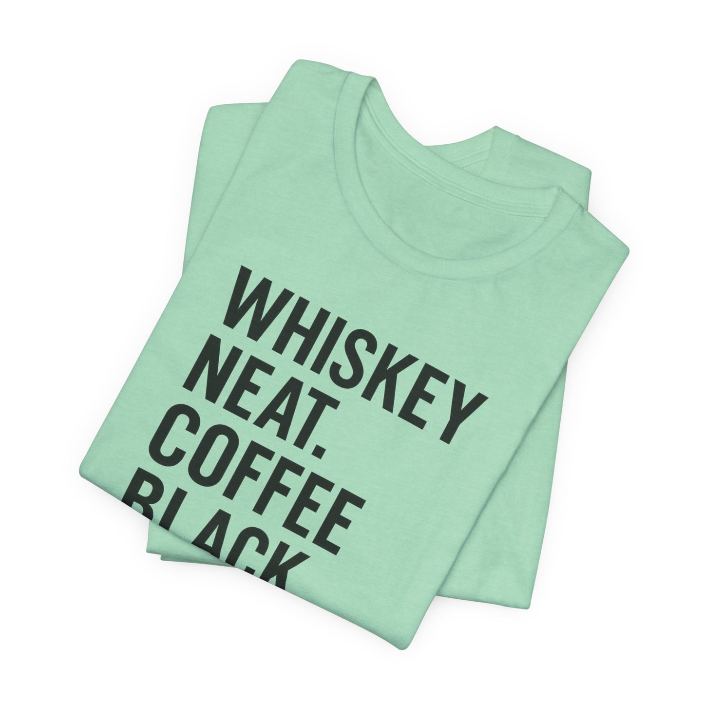 Whiskey and Coffee Graphic Tee - Perfect for Coffee Lovers, Gift Idea for Men and Women, Casual Wear, Birthday, Everyday Style