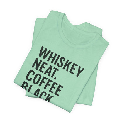 Whiskey and Coffee Graphic Tee - Perfect for Coffee Lovers, Gift Idea for Men and Women, Casual Wear, Birthday, Everyday Style
