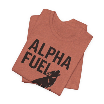 Alpha Fuel Unisex Tee, Coffee Lover T-Shirt, Gift for Baristas, Dog and Cat Owners Gift, Casual Everyday Wear