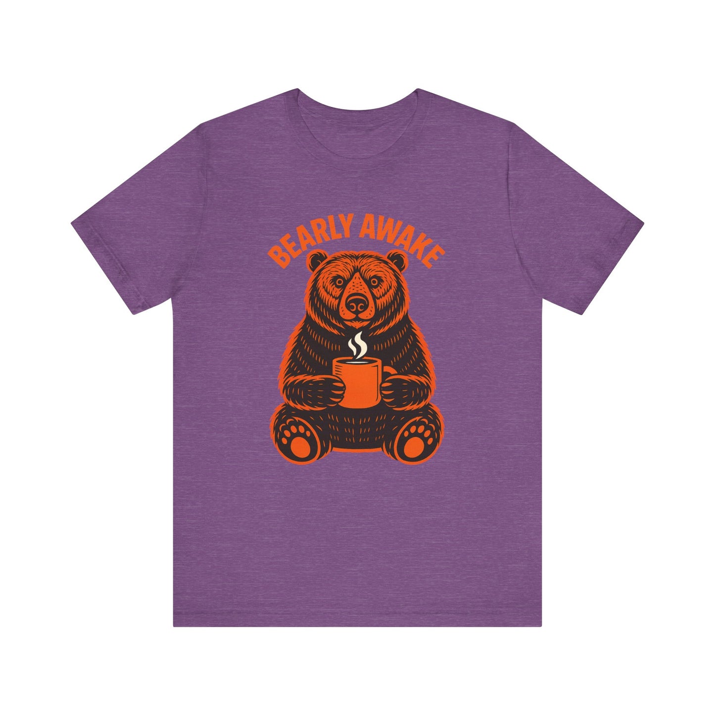 Coffee Lover Bear Tee, Cozy Casual T-Shirt, Perfect Gift for Coffee Enthusiasts, Daily Wear, Bearly Awake Design