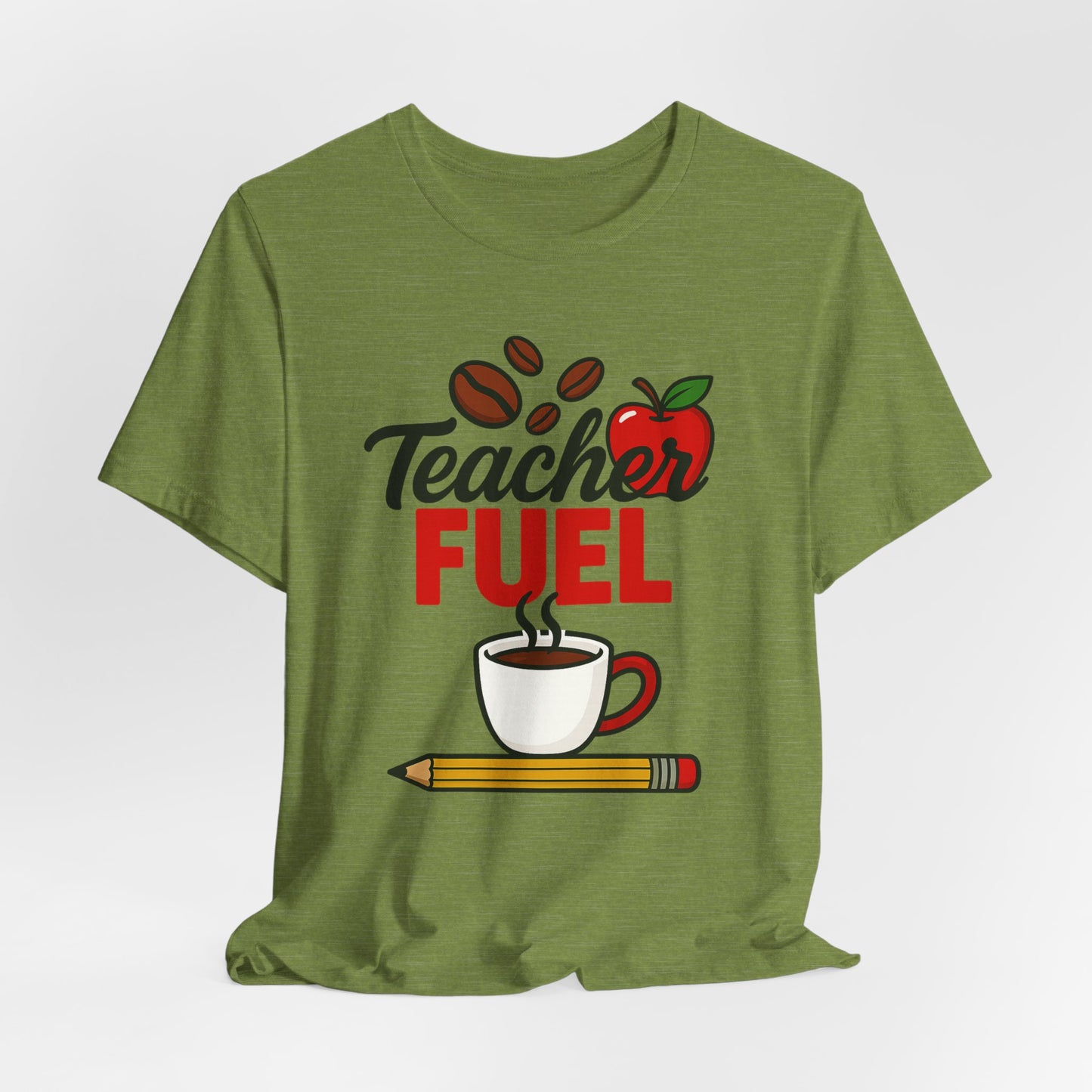 Teacher Fuel Unisex Jersey Tee | Coffee Lover Gift | Back to School | Teacher Appreciation | Fun Classroom Shirt