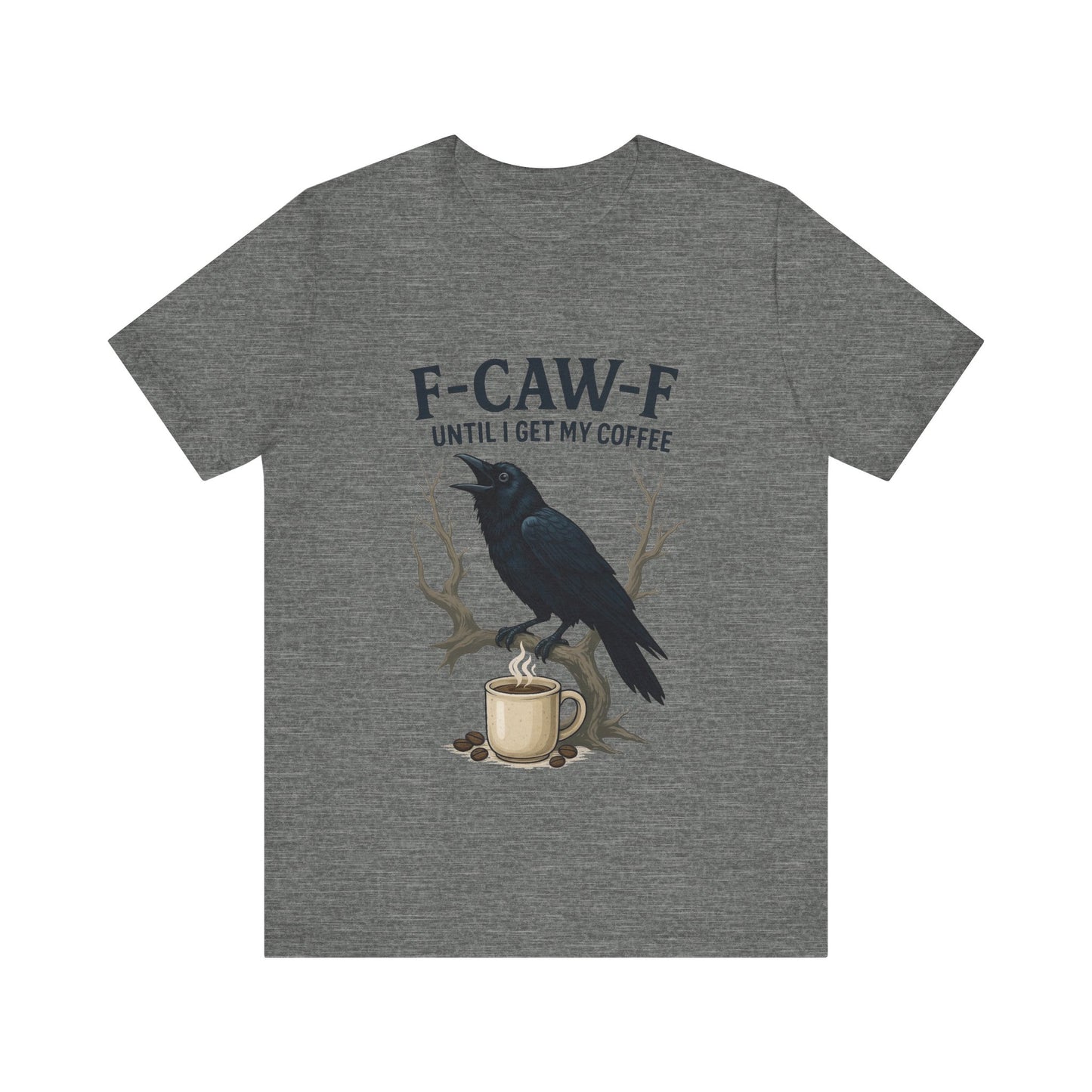 Coffee Lover's Tee, Unisex T-Shirt, Funny Gift, Crow Graphic Tee, Coffee Enthusiast Shirt, Unique Coffee Apparel