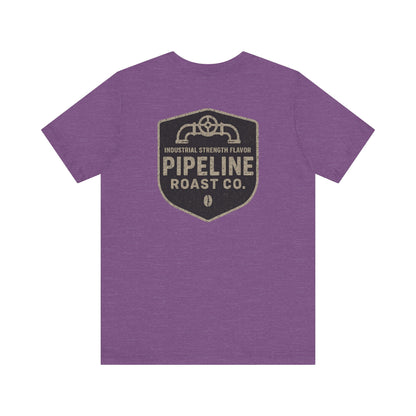 Vintage Pipeline Roast Co. Industrial Emblem T-Shirt – Distressed Workwear Coffee Tee