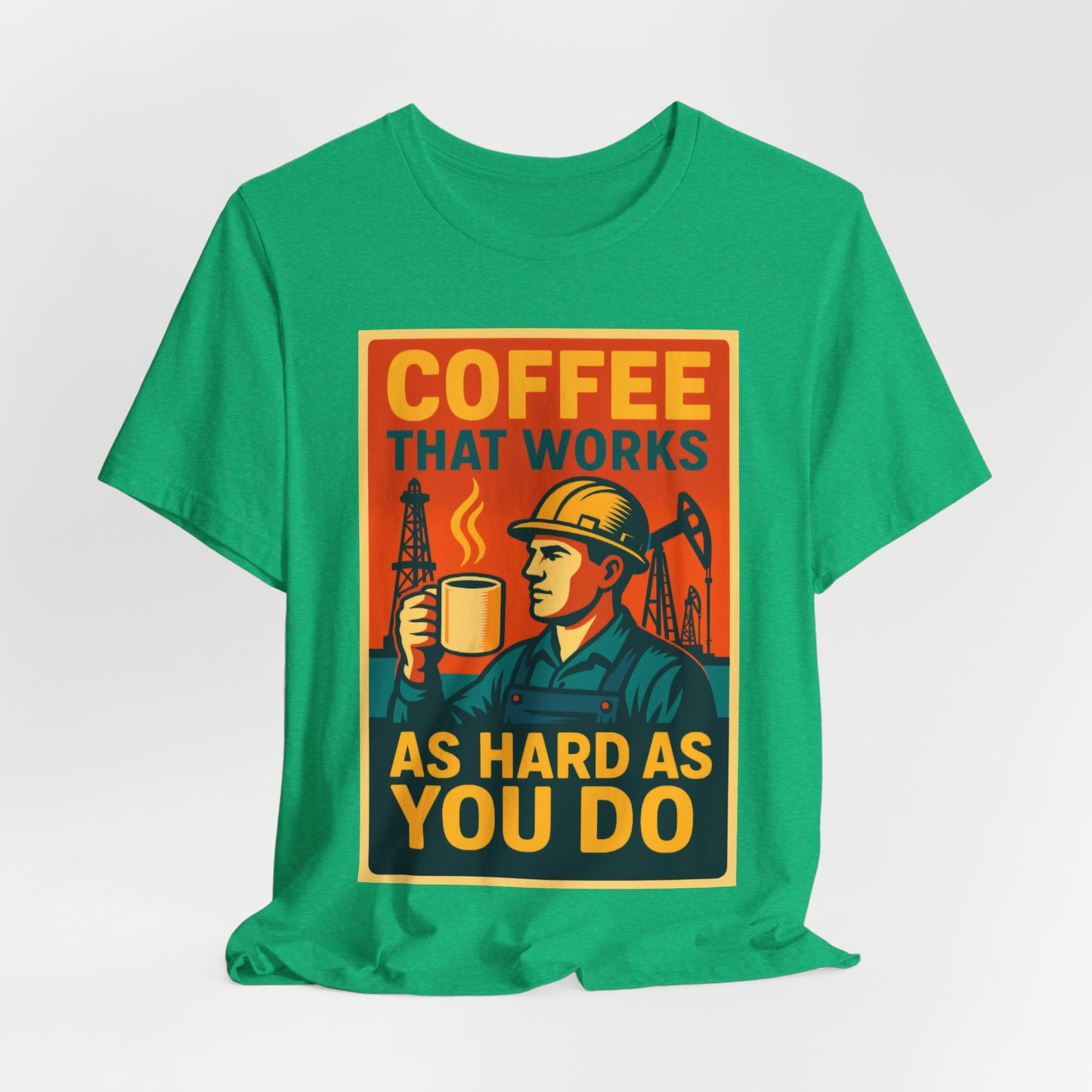 Oil and Gas Coffee T-Shirt – Pipeline Grind Tee for Hardworking Coffee Lovers