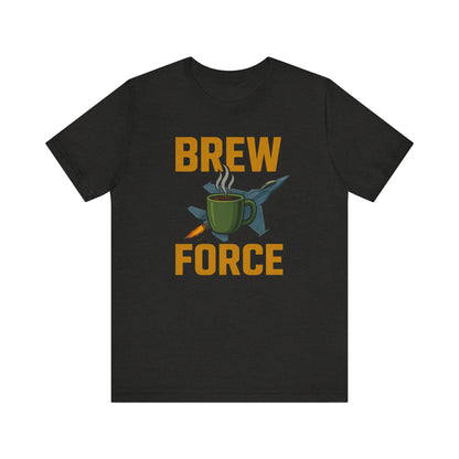 Brew Force Coffee Tee, Unisex Coffee Lover's T-Shirt, Gifts for Baristas, Father’s Day Gift, Coffee Enthusiast Apparel