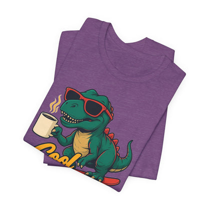 Cool Beans Dino Tee, Fun T-Shirt for Dinosaur Lovers, Casual Wear, Unique Gift Idea for Birthdays, Coffee Enthusiast Gift