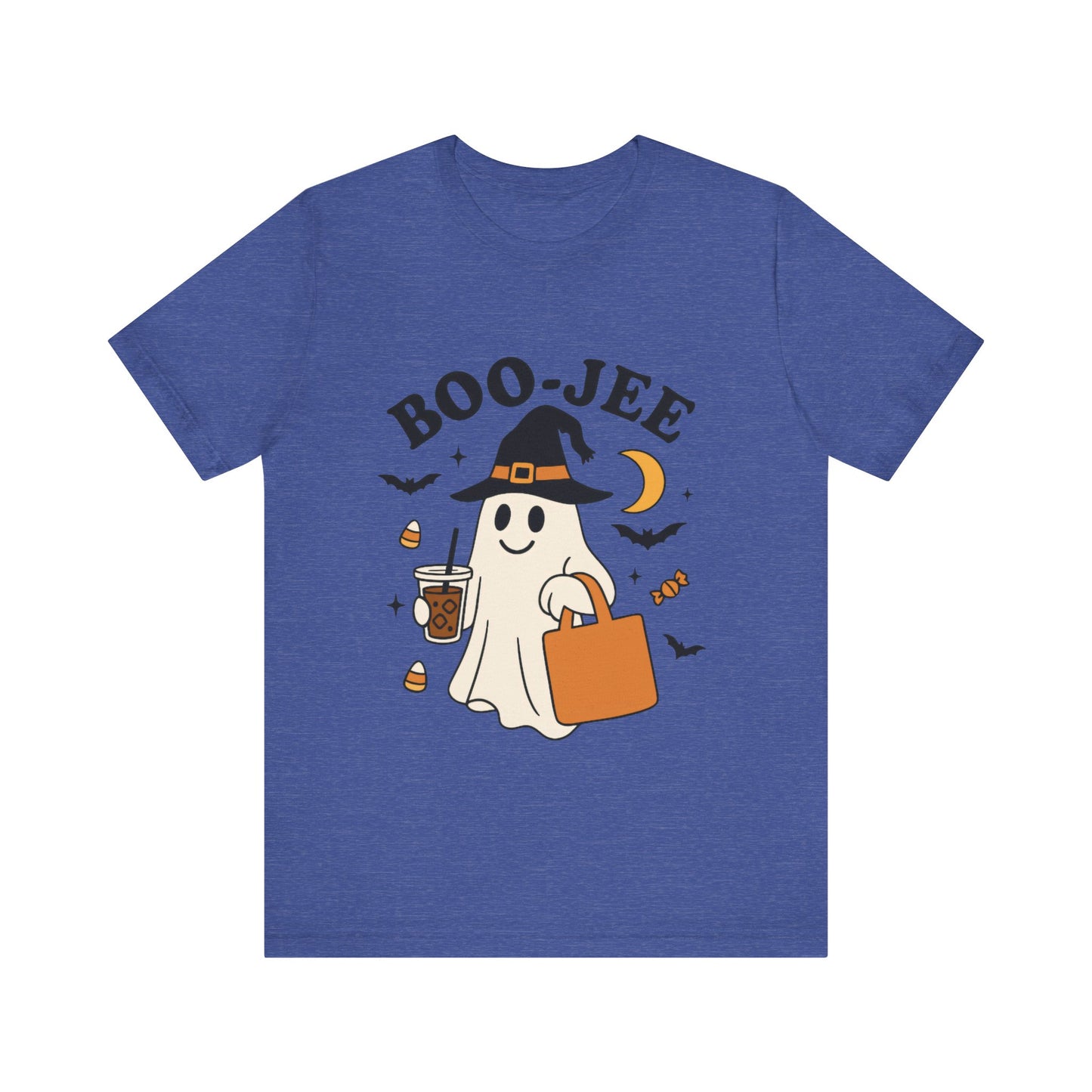 Boo-Jee Coffee Ghost Halloween T-Shirt – Funny Spooky Brew Tee for Coffee Lovers