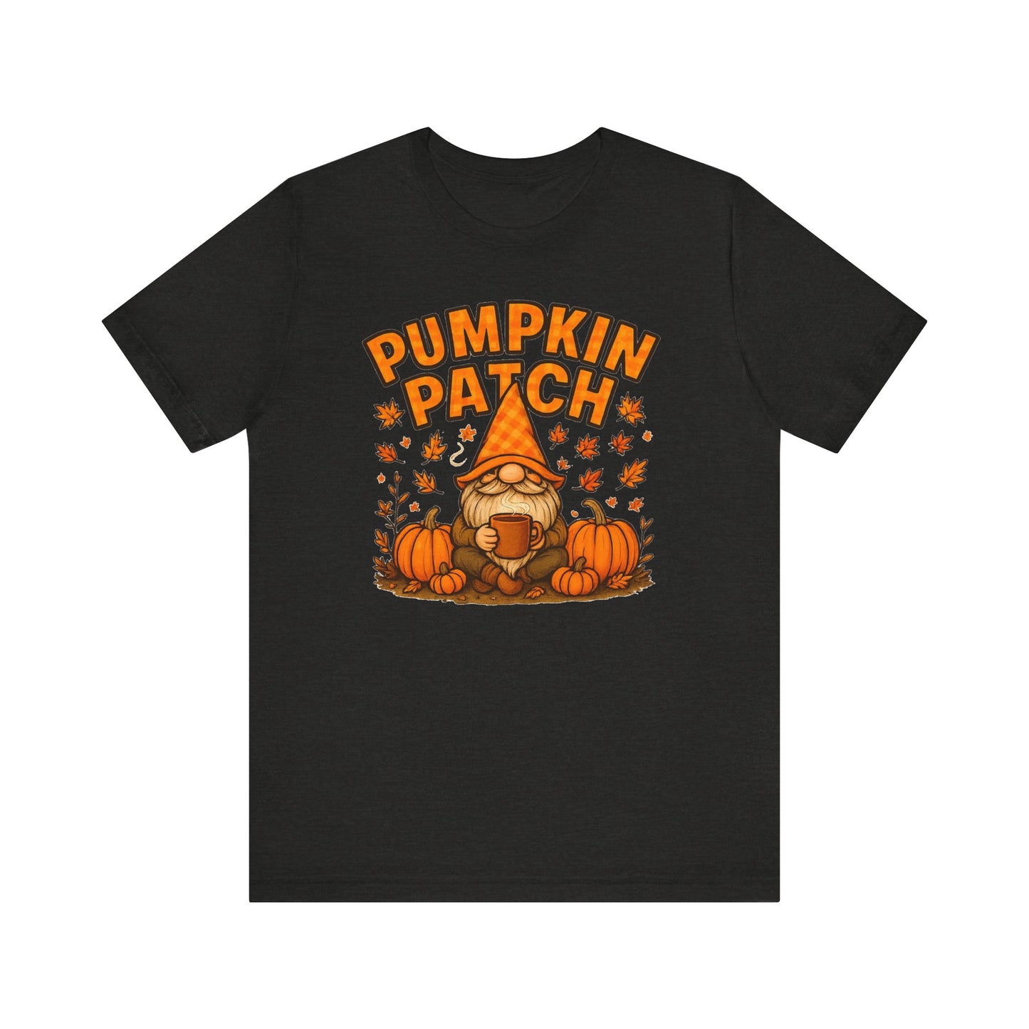 Fall Pumpkin Patch Tee, Cozy Autumn T-Shirt, Seasonal Gnome Shirt, Halloween Fun Apparel, Graphic Tee for Nature Lovers