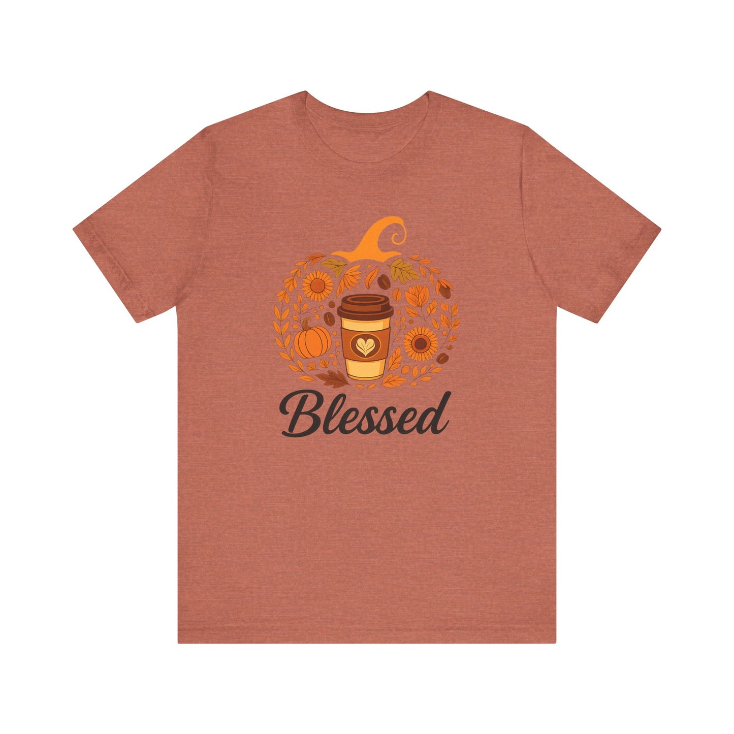 Blessed Pumpkin Fall T-Shirt - Cozy Autumn Style, Perfect Gift for Thanksgiving, Harvest Celebration, Casual Wear, Seasonal Fashion