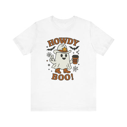 Howdy Boo Ghost Tee, Unisex Halloween T-Shirt, Funny Graphic Tee, Halloween Costume Shirt, Spooky Season Apparel
