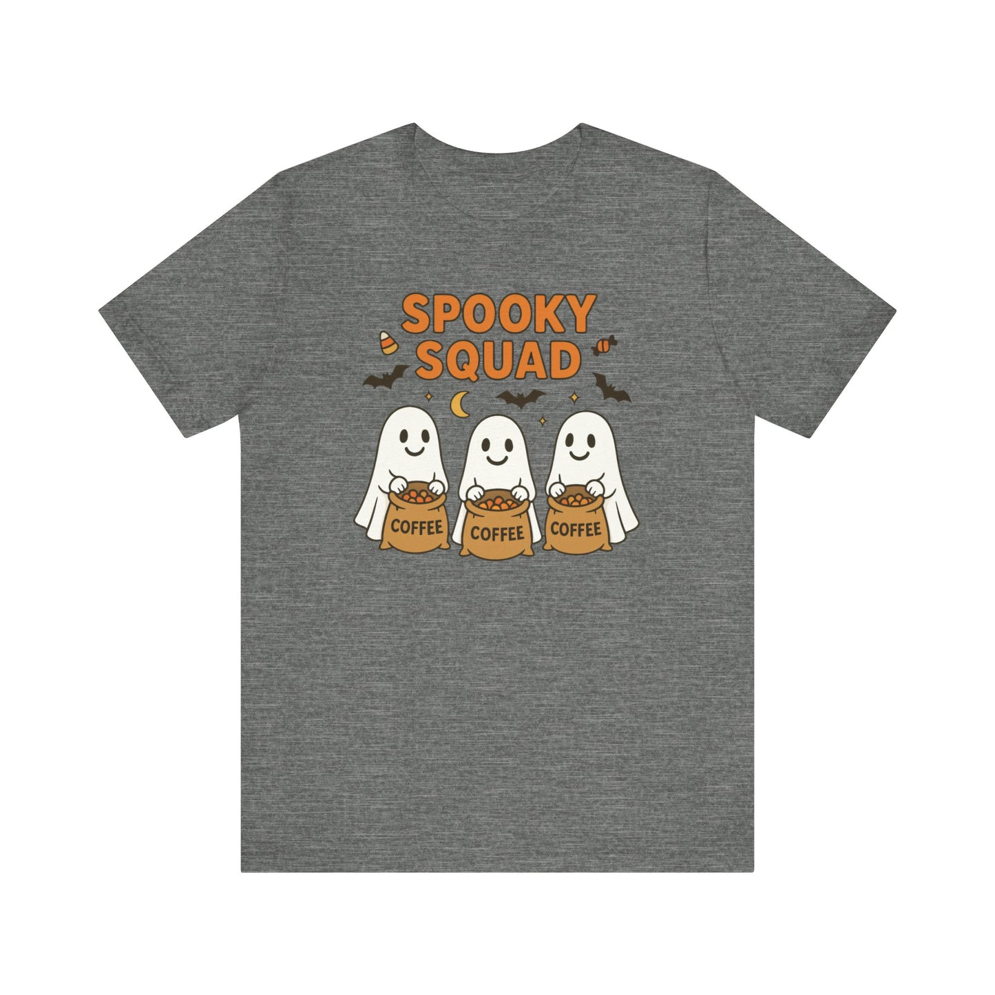 Spooky Squad Coffee Ghosts Tee – Halloween Shirt for Coffee Lovers