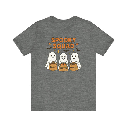 Spooky Squad Coffee Ghosts Tee – Halloween Shirt for Coffee Lovers