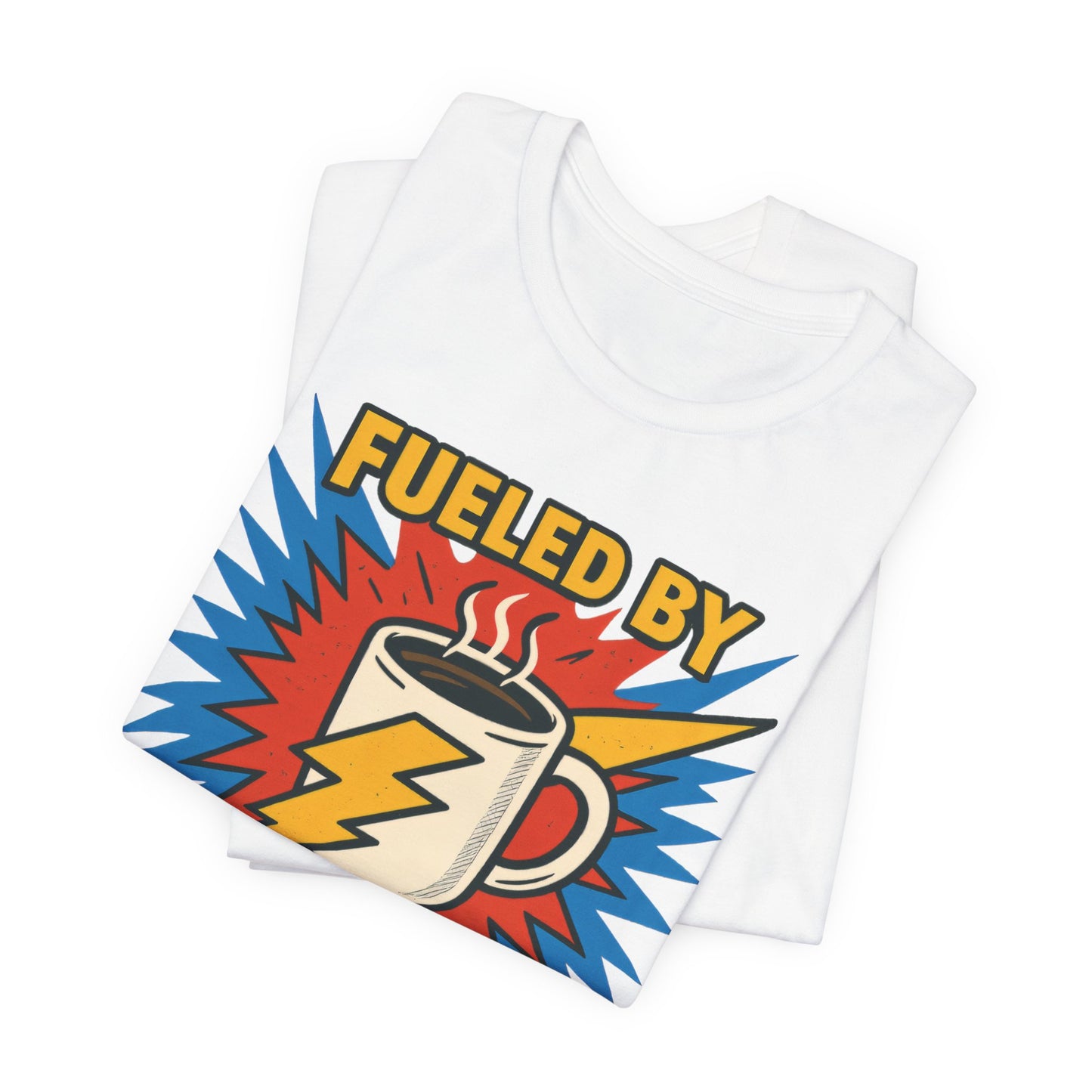 Caffeine Power Tee - Unisex Jersey Short Sleeve T-Shirt, Coffee Lover Gift, Casual Wear, Funny Quote Shirt, Birthday or Holiday Apparel