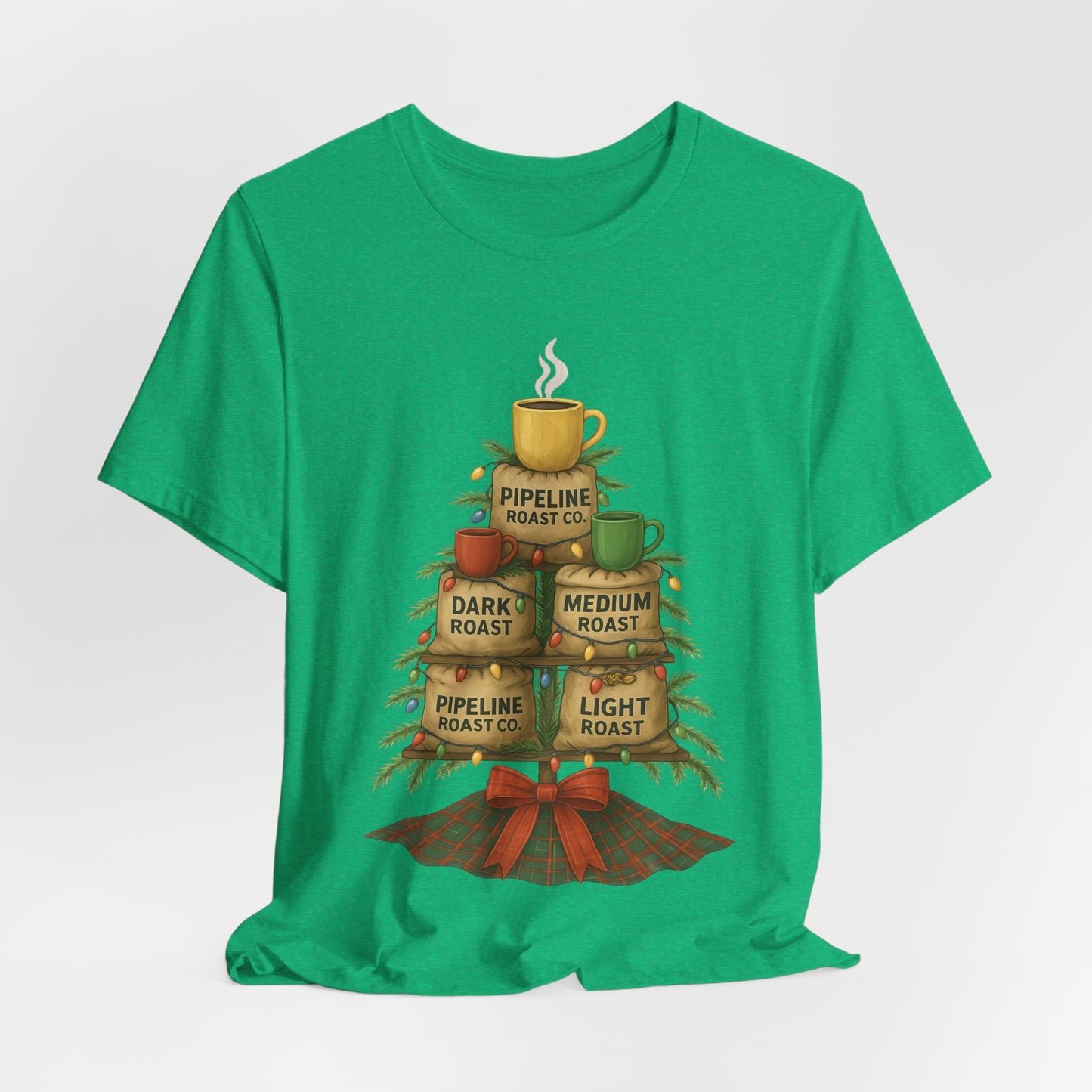 Coffee Lover's Tee, Unisex Short Sleeve T-Shirt, Christmas Gift, Coffee Themed Apparel, Cozy Vibes, Holiday Celebrations