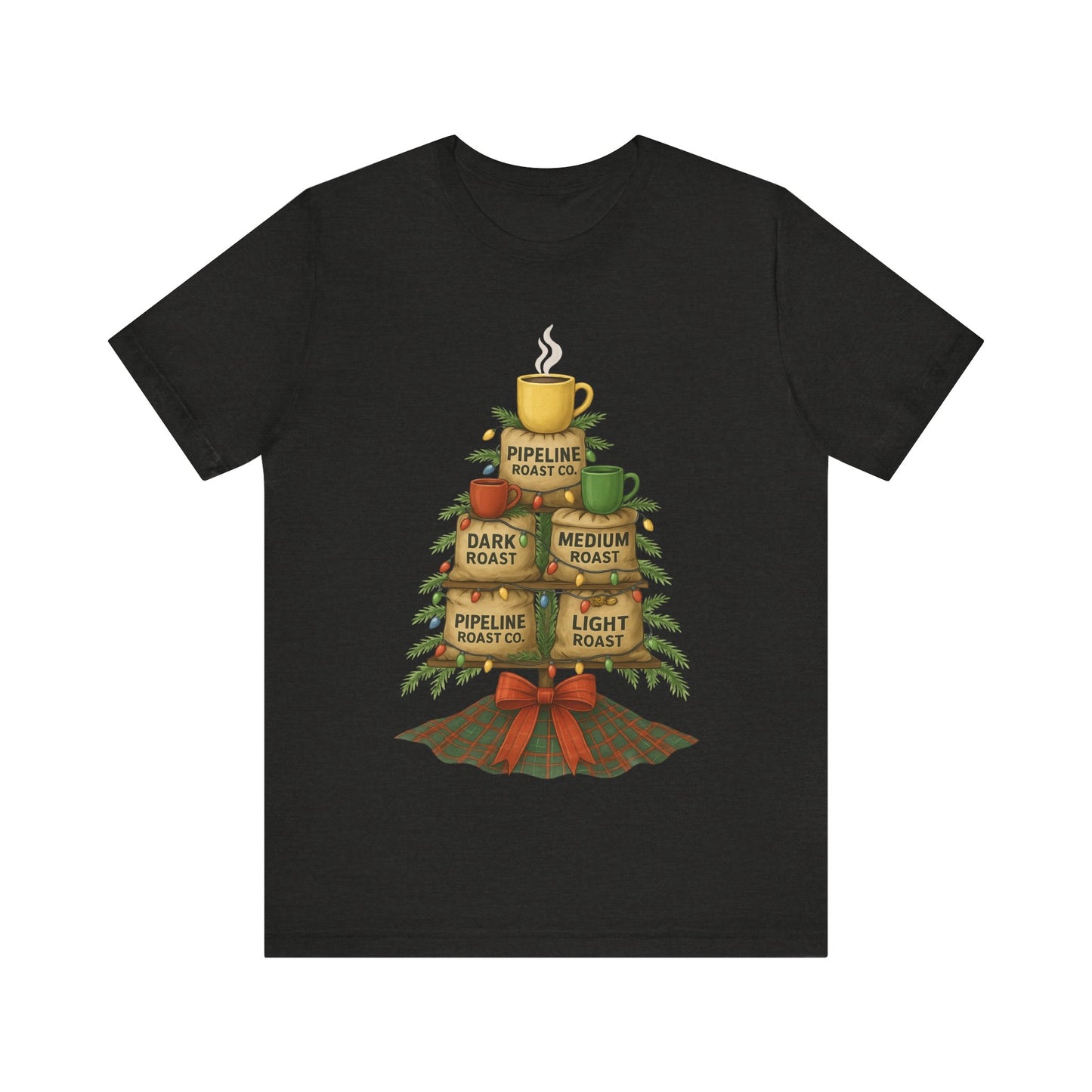 Coffee Lover's Tee, Unisex Short Sleeve T-Shirt, Christmas Gift, Coffee Themed Apparel, Cozy Vibes, Holiday Celebrations