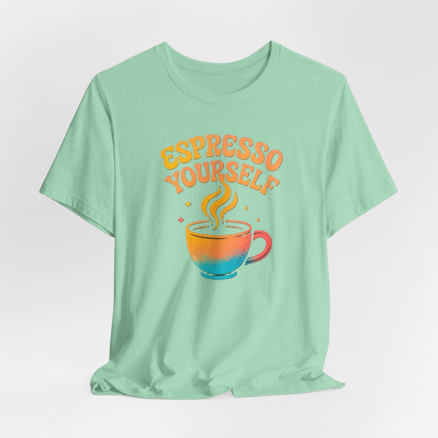 Espresso Yourself Unisex Tee | Coffee Lover Gift, Cute Graphic T-Shirt, Perfect for Baristas, Casual Wear, Fun Gift for Coffee Enthusiasts