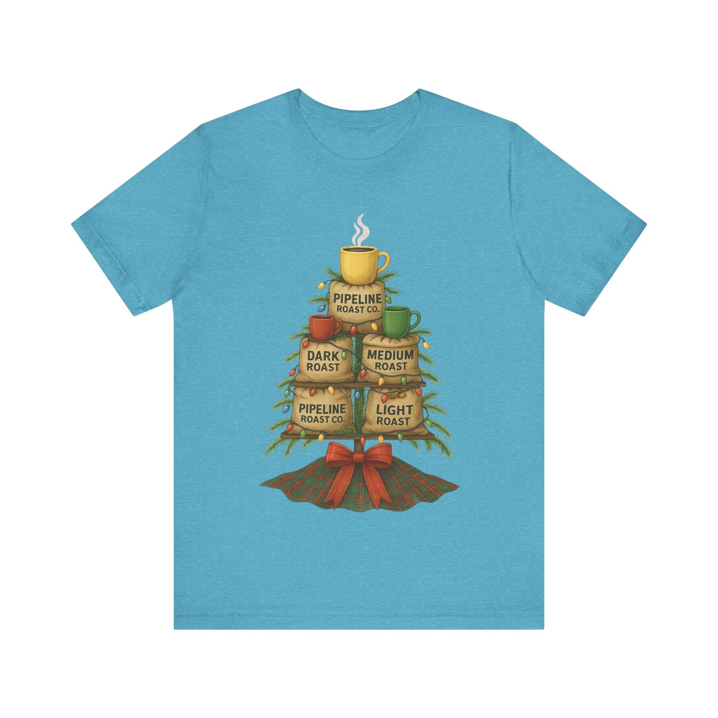 Coffee Lover's Tee, Unisex Short Sleeve T-Shirt, Christmas Gift, Coffee Themed Apparel, Cozy Vibes, Holiday Celebrations