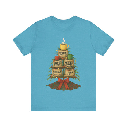 Coffee Lover's Tee, Unisex Short Sleeve T-Shirt, Christmas Gift, Coffee Themed Apparel, Cozy Vibes, Holiday Celebrations