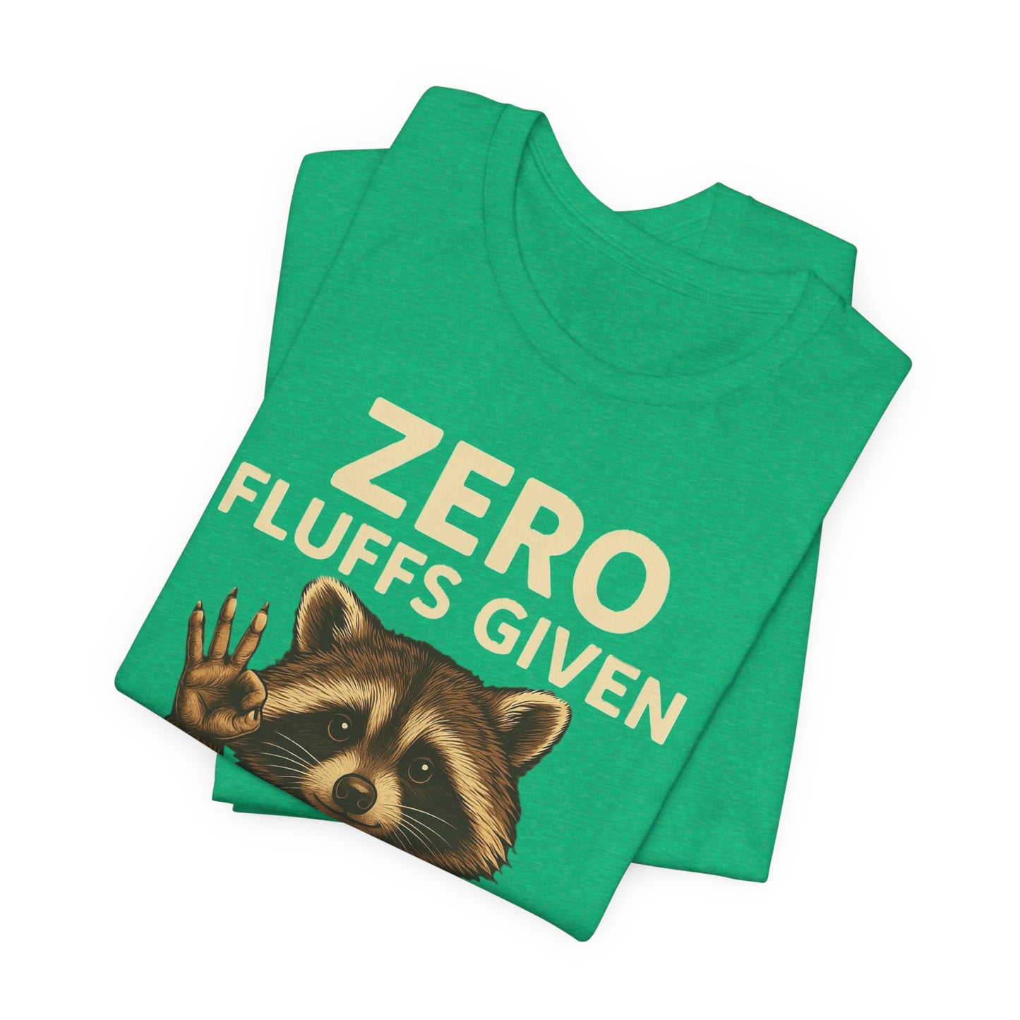 Zero Fluffs Given Raccoon Coffee Tee – Funny Shirt for Caffeine Lovers