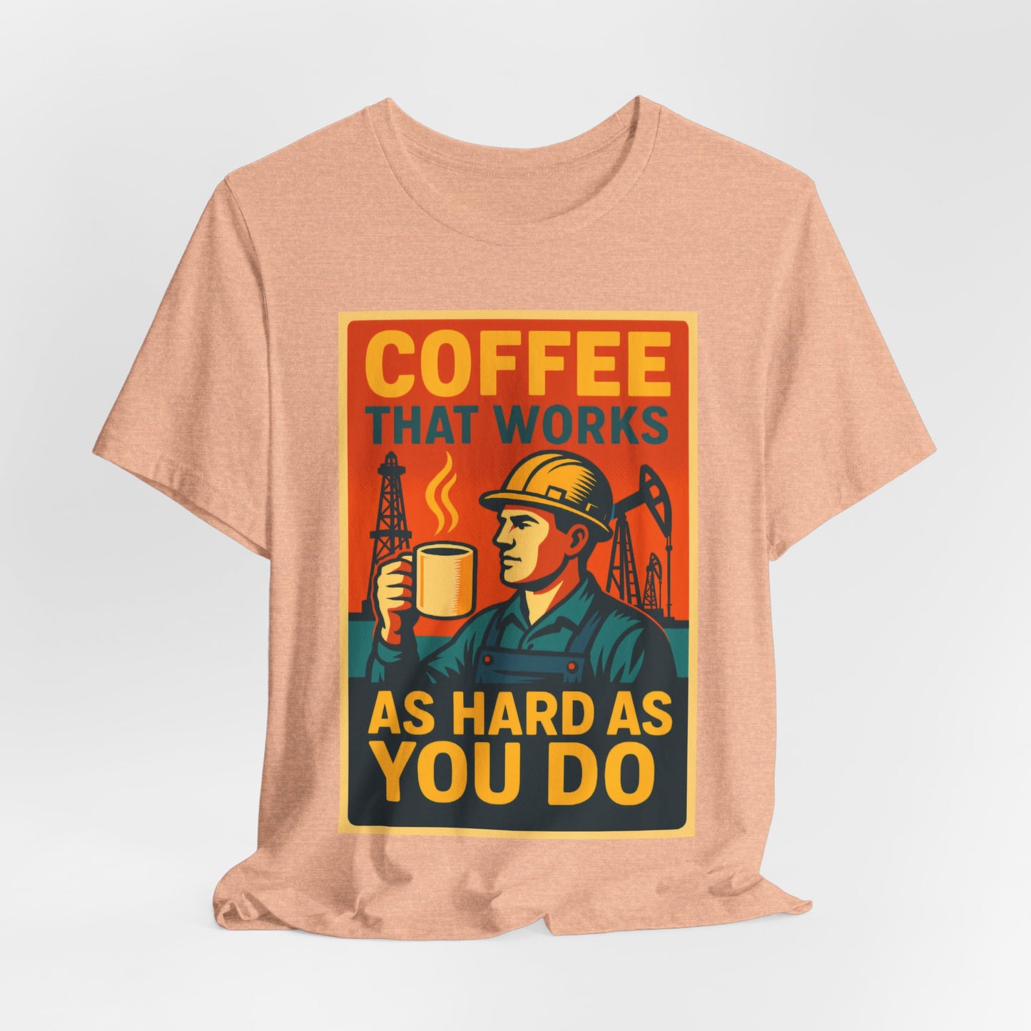 Oil and Gas Coffee T-Shirt – Pipeline Grind Tee for Hardworking Coffee Lovers