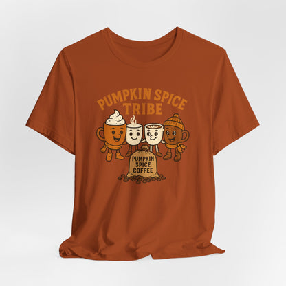 Pumpkin Spice Tribe Tee, Fall T-Shirt, Coffee Lover Gift, Unisex Shirt, Autumn Apparel, Pumpkin Spice Shirt
