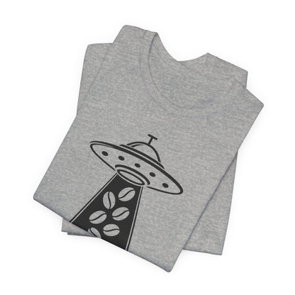 Out of This World Roast Tee - Unisex Short Sleeve Shirt, Funny Coffee Shirt, Alien Design Apparel, Gift for Coffee Lovers, Sci-Fi T-Shirt