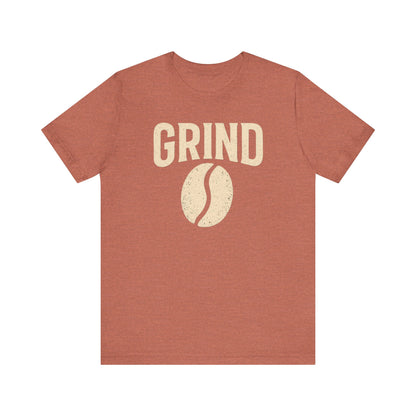 Unisex Coffee Grind Tee - Motivational Workout Shirt, Perfect for Coffee Lovers, Gym Enthusiasts, Gift for Coffee Lovers, Casual Wear