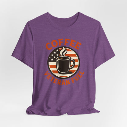 Coffee Lover's Veteran Tee - Unisex Jersey Short Sleeve Tee, Gift for Coffee Lovers, Veteran Appreciation, Casual Wear, Patriot T-Shirt
