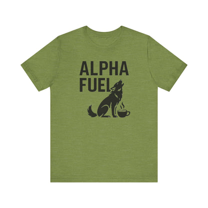 Alpha Fuel Unisex Tee, Coffee Lover T-Shirt, Gift for Baristas, Dog and Cat Owners Gift, Casual Everyday Wear