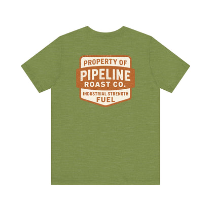 Rusty Vintage Pipeline Roast Co. Industrial Seal Tee – Rugged Workwear Style Coffee Shirt