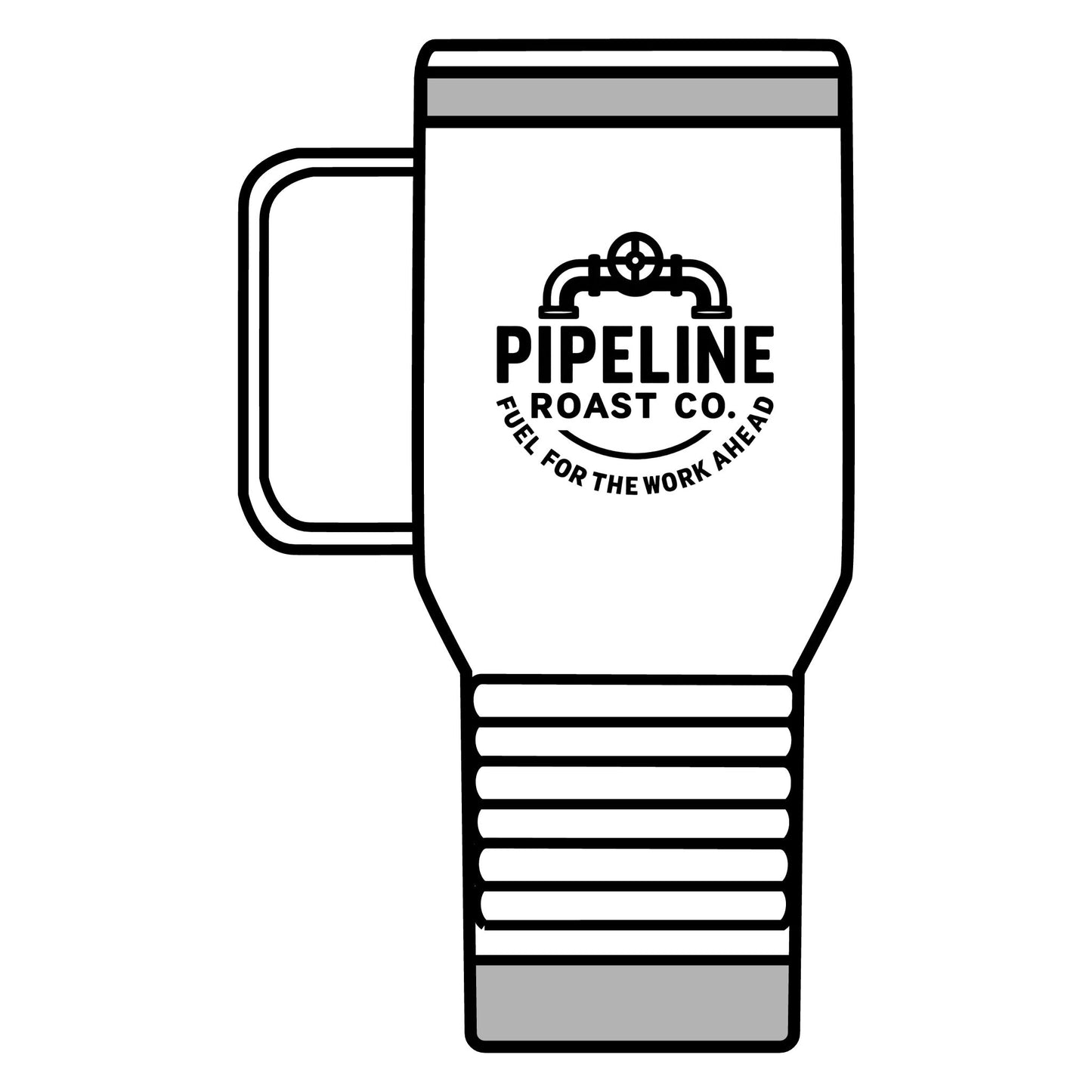 Pipeline Roast Co. 20oz Insulated Tumbler – Stainless Steel Travel Coffee Mug with Leak-Proof Lid & Double-Wall Vacuum Insulation