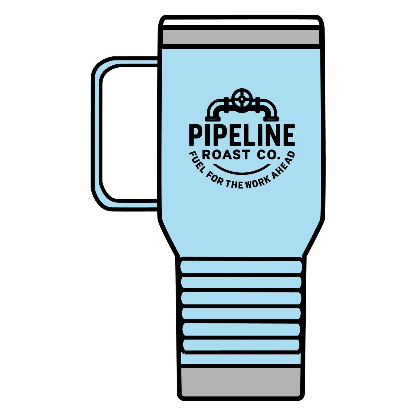 Pipeline Roast Co. 20oz Insulated Tumbler – Stainless Steel Travel Coffee Mug with Leak-Proof Lid & Double-Wall Vacuum Insulation