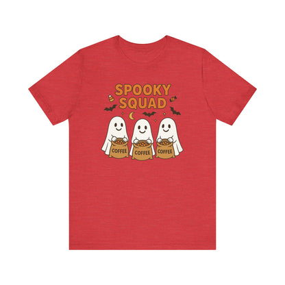 Spooky Squad Coffee Ghosts Tee – Halloween Shirt for Coffee Lovers