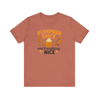 Pumpkin Spice Short Sleeve Tee | Fall Fashion, Cozy Vibes, Coffee Lovers, Gift for Her, Autumn Essentials
