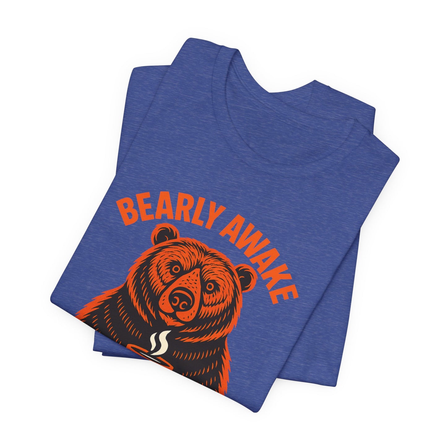 Coffee Lover Bear Tee, Cozy Casual T-Shirt, Perfect Gift for Coffee Enthusiasts, Daily Wear, Bearly Awake Design