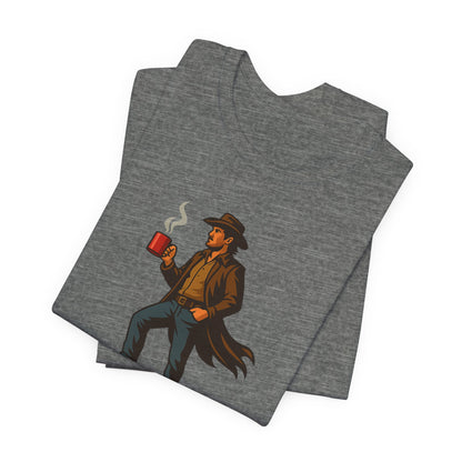 Brew Adventure Tee: Vintage Graphic Unisex Shirt, Coffee Lover Gift, Casual Wear, Hiking Apparel, Men's & Women's Fashion