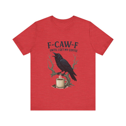 Coffee Lover's Tee, Unisex T-Shirt, Funny Gift, Crow Graphic Tee, Coffee Enthusiast Shirt, Unique Coffee Apparel